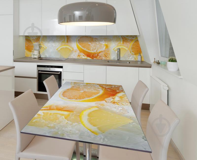 Наклейка виниловая на стол Zatarga "Апельсины во льду" 650х1200 мм Наклейка виниловая на стол Zatarga "Апельсины во льду" 650х1200 мм