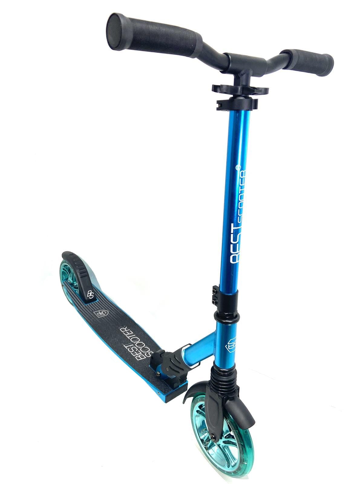 Самокат двухколесный алюминиевый Best Scooter S-30688 колеса PU 180 мм амортизатор Голубой (47109019)