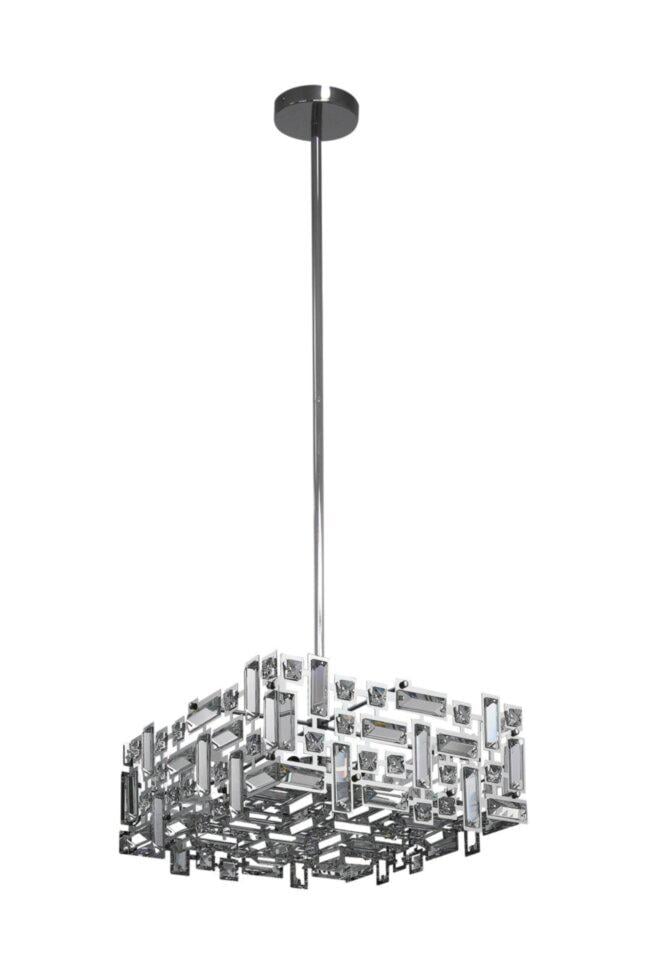 Люстра WunderLicht Yw2516 40,5x107 см Серебристо-прозрачный (YW2516-46) Люстра WunderLicht Yw2516 40,5x107 см Серебристо-прозрачный (YW2516-46)