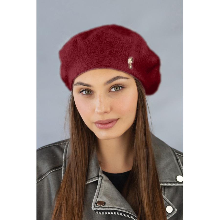 Берет женский с шерстью кролика Braxton 5165 one size Бордовый