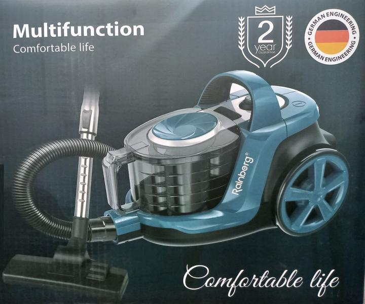 Пилосос з контейнером Rainberg RB-2267 колбовий з регулятором потужності фільтр 4L - 4200 W - фото 9