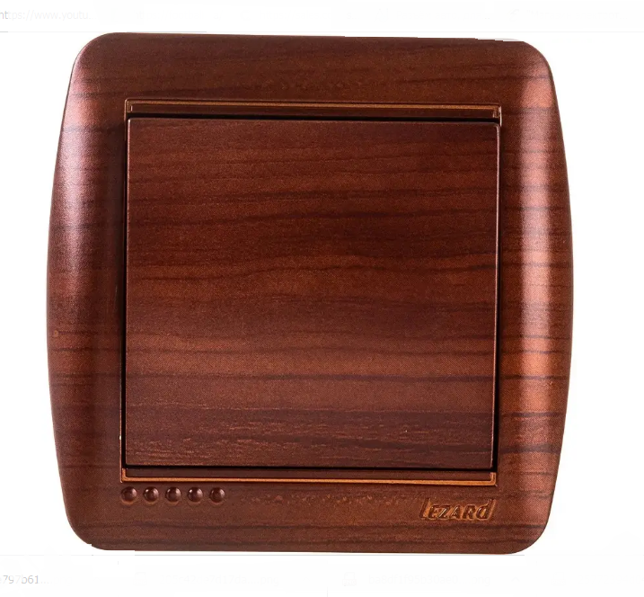 Выключатель одноклавишный Lezard Demet Античный кедр (25878849)