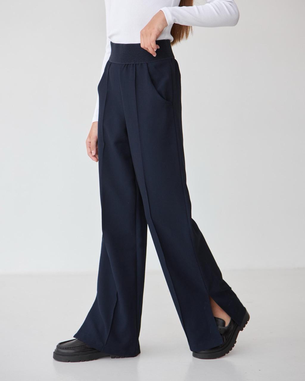 Брюки школьные для девочки Valza 3414 164 см Синий