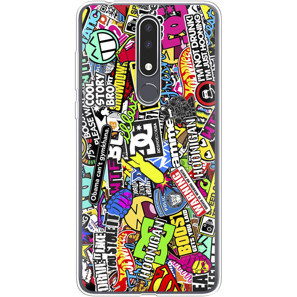 Чохол BoxFace Nokia 3.1 Plus Multicolored Inscriptions Прозорий силікон (36116-up880-36116)