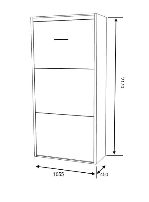 Шкаф-кровать Smart Mebel Helfer 200х90 см Белый - фото 3