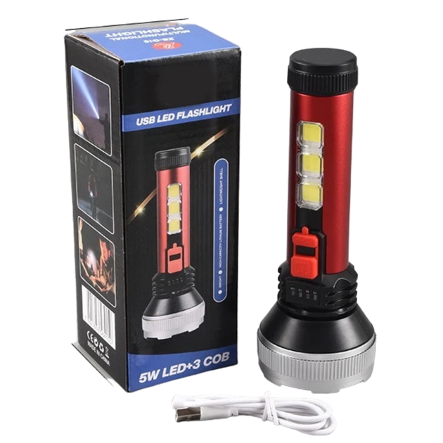 Ліхтар кишеньковий світлодіодний з бічним підсвічуванням CB C95 COB+USB CHARGE