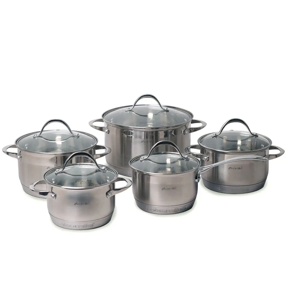 Набор посуды Kamille из нержавеющей стали 10 пр. (KM-4710S)