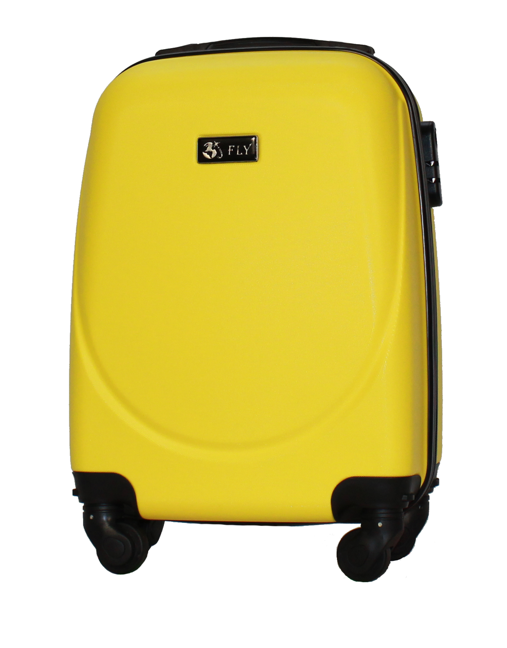 Чемодан пластиковый Fly 310 XS мини ручная кладь на 4 колесах Желтый (CEKRBFL310XM4JET) - фото 1