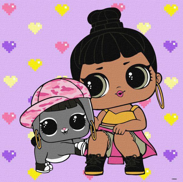 Картина номерів Ideyka L.O.L. Surprise! TroopSurprise Honey Bun With Bunny Hun 40x40 см (KHO6292)