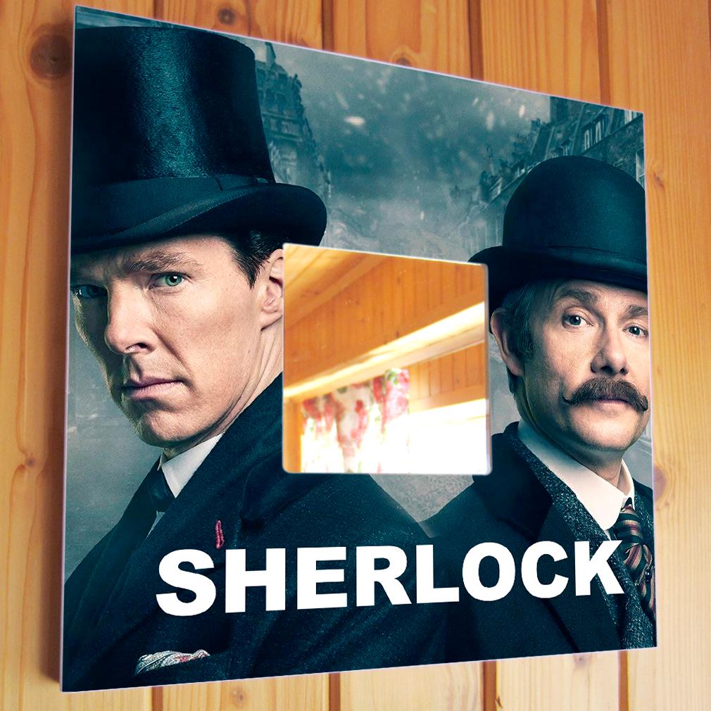Зеркало декоративное Сериал "Sherlock" 260х260 мм (M00891)
