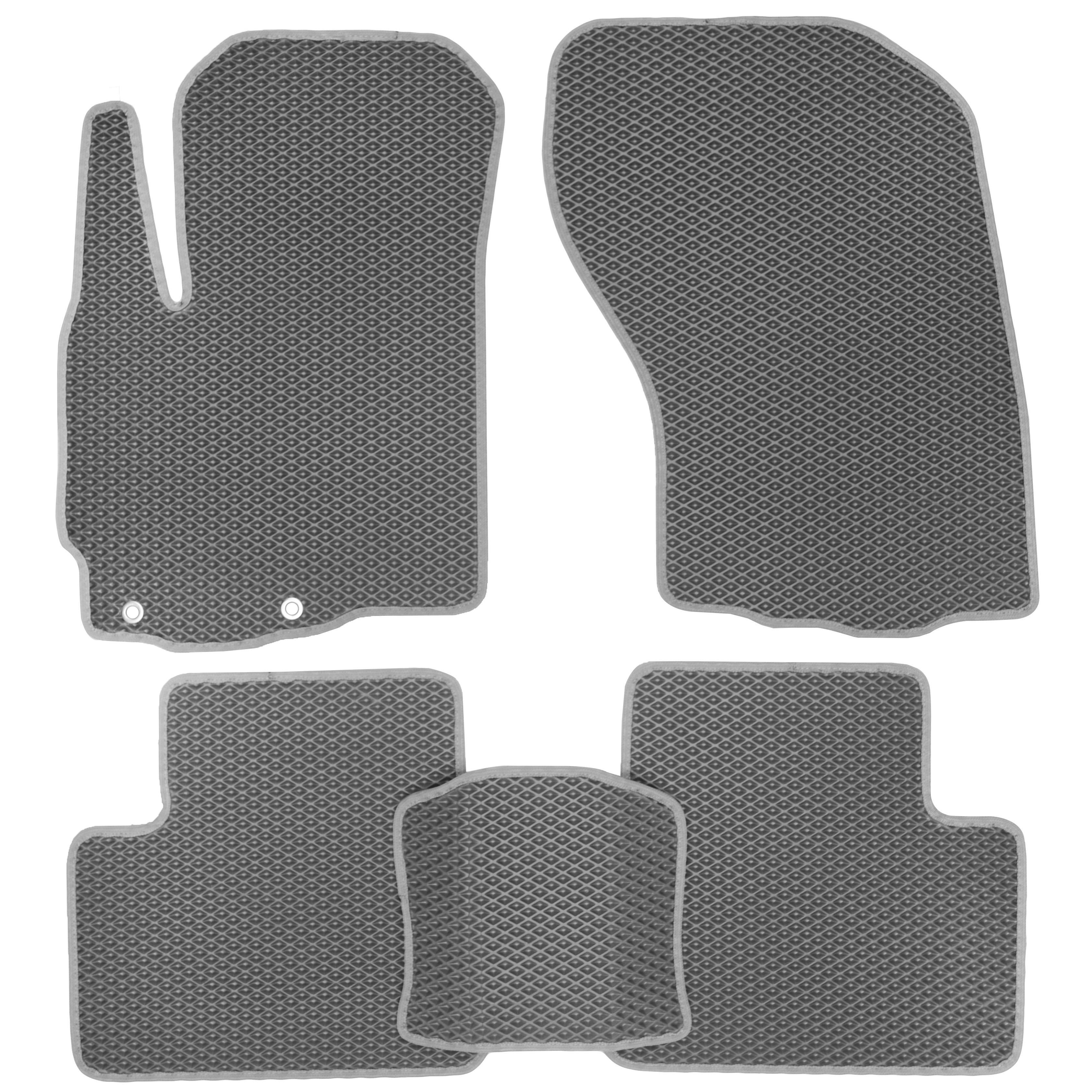 Коврики в салон Kinetic для Mitsubishi Outlander XL '07-12 EVA-полимерные Серый