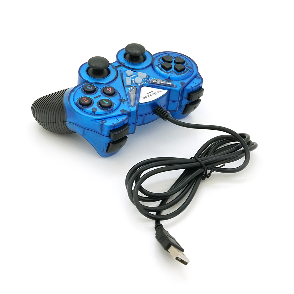 Геймпад Brazzers BR-8600 проводной для ПК USB 2,0 Double Shock Синий (YUT_V7636)