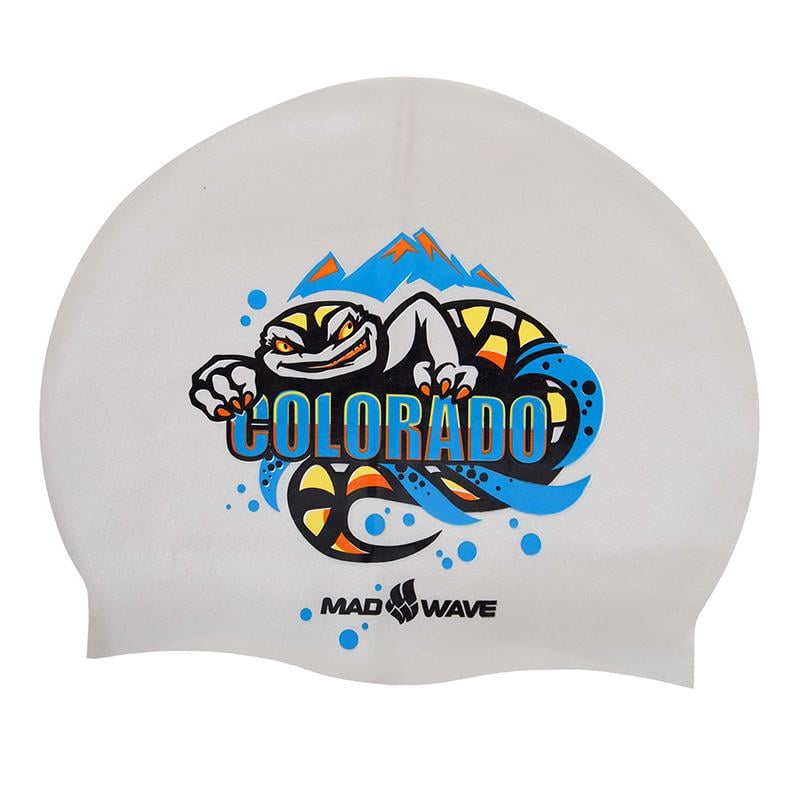 Шапочка для плавания Mad Wave Colorado M055838 Серебряный (60444187)