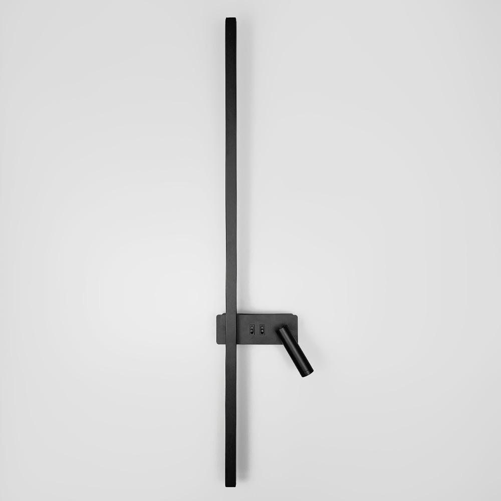 Світильник настінний світлодіодний Lighthouse LNF-17518/2 R BK 22W/4W праворуч спот з 2-ма вимикачами 120 см Чорний