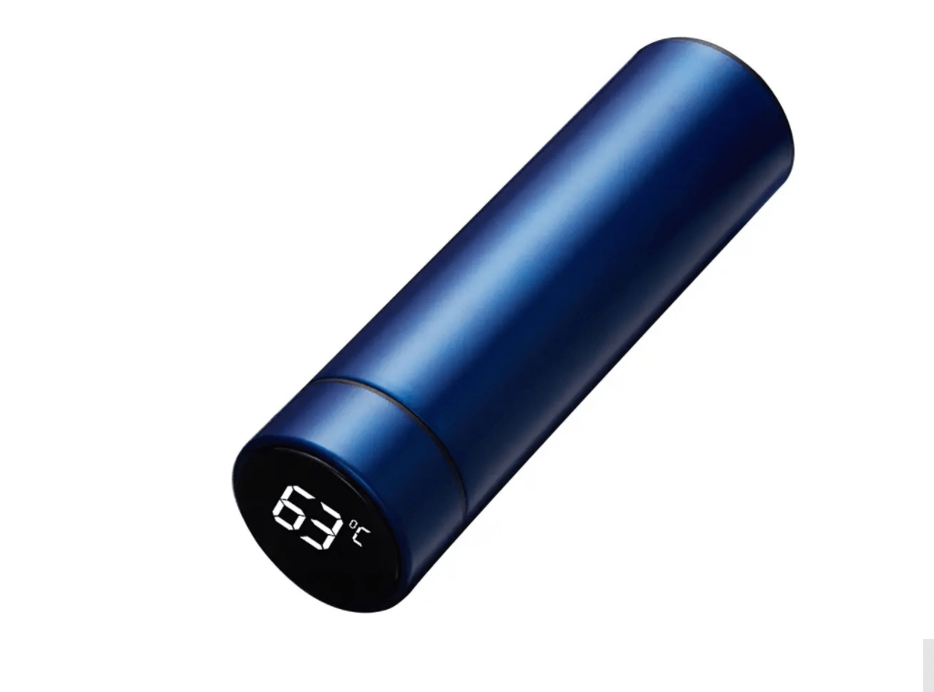 Термос умный с датчиком температуры 500 мл Синий (111229) - фото 2