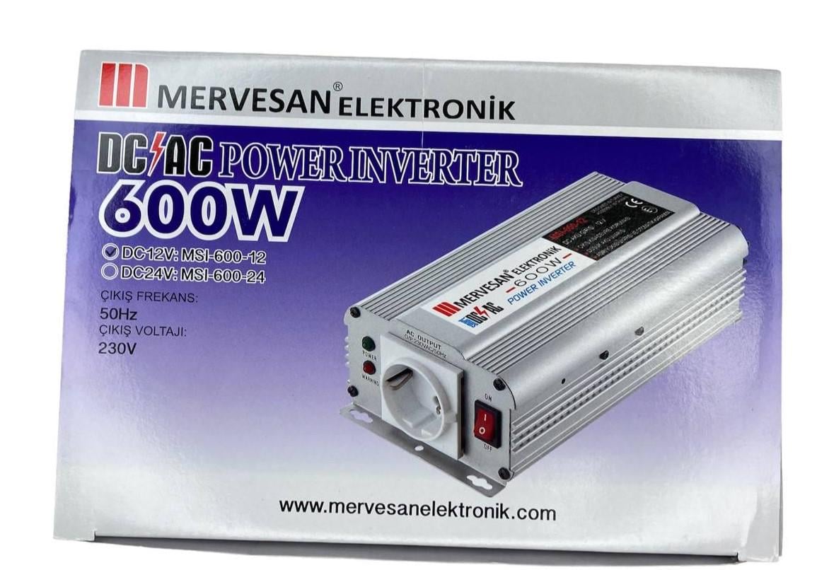 Преобразователь автомобильного тока Mervesan 600 W 12-220 V (347357345) - фото 5