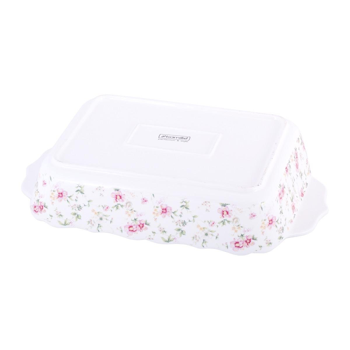 Форма для запекания Kamille KM-6109 фарфоровая 1,3 л (2351446897) - фото 3 Форма для запекания Kamille KM-6109 фарфоровая 1,3 л (2351446897) - фото 3