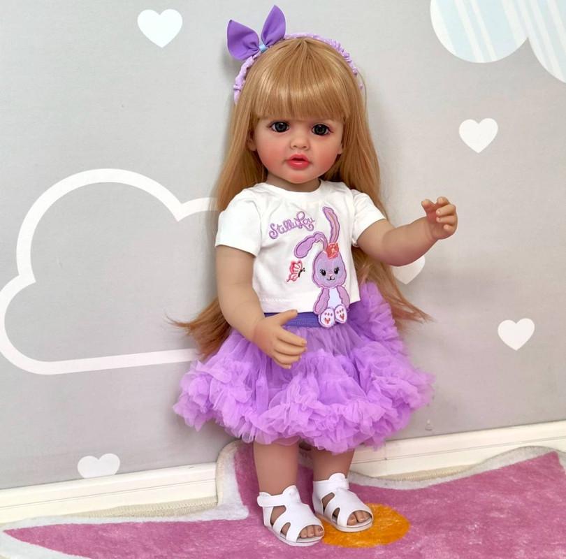 Лялька Стефанія Reborn Doll Вінілова можна купати