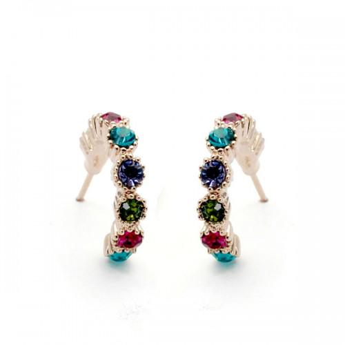 Серьги с кристаллами Сваровски Italina 86326 Разноцветный