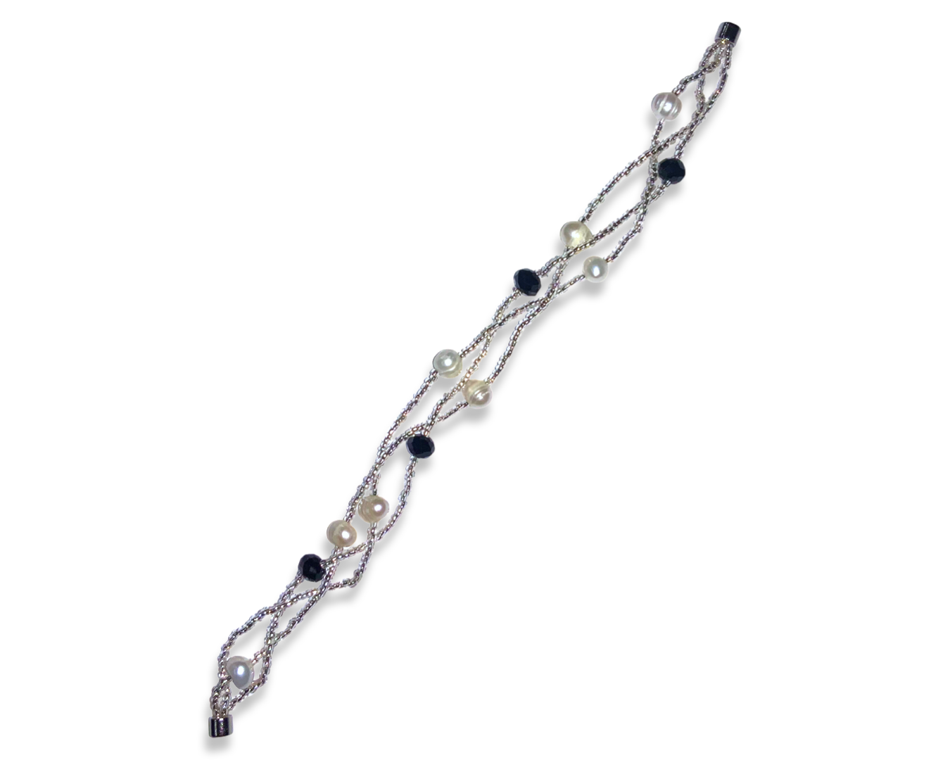 Браслет с перламутровым жемчугом d 7 мм Черный (00000004594:07582)