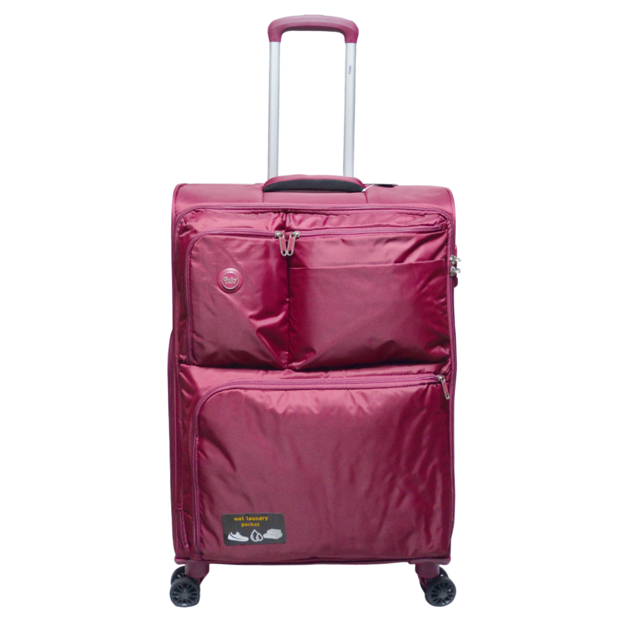 Валіза Goby London GB-3004/24 текстильна з кишенями 4 колеса замок TSA 24" 65 л Red (2503870069) - фото 3 Валіза Goby London GB-3004/24 текстильна з кишенями 4 колеса замок TSA 24" 65 л Red (2503870069) - фото 3