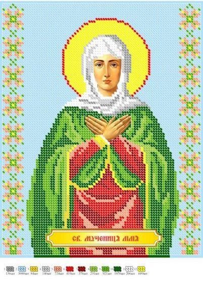 Вышивка бисером Икона Святая мученица Лидия частичная выкладка 30х23 см (1529234266)