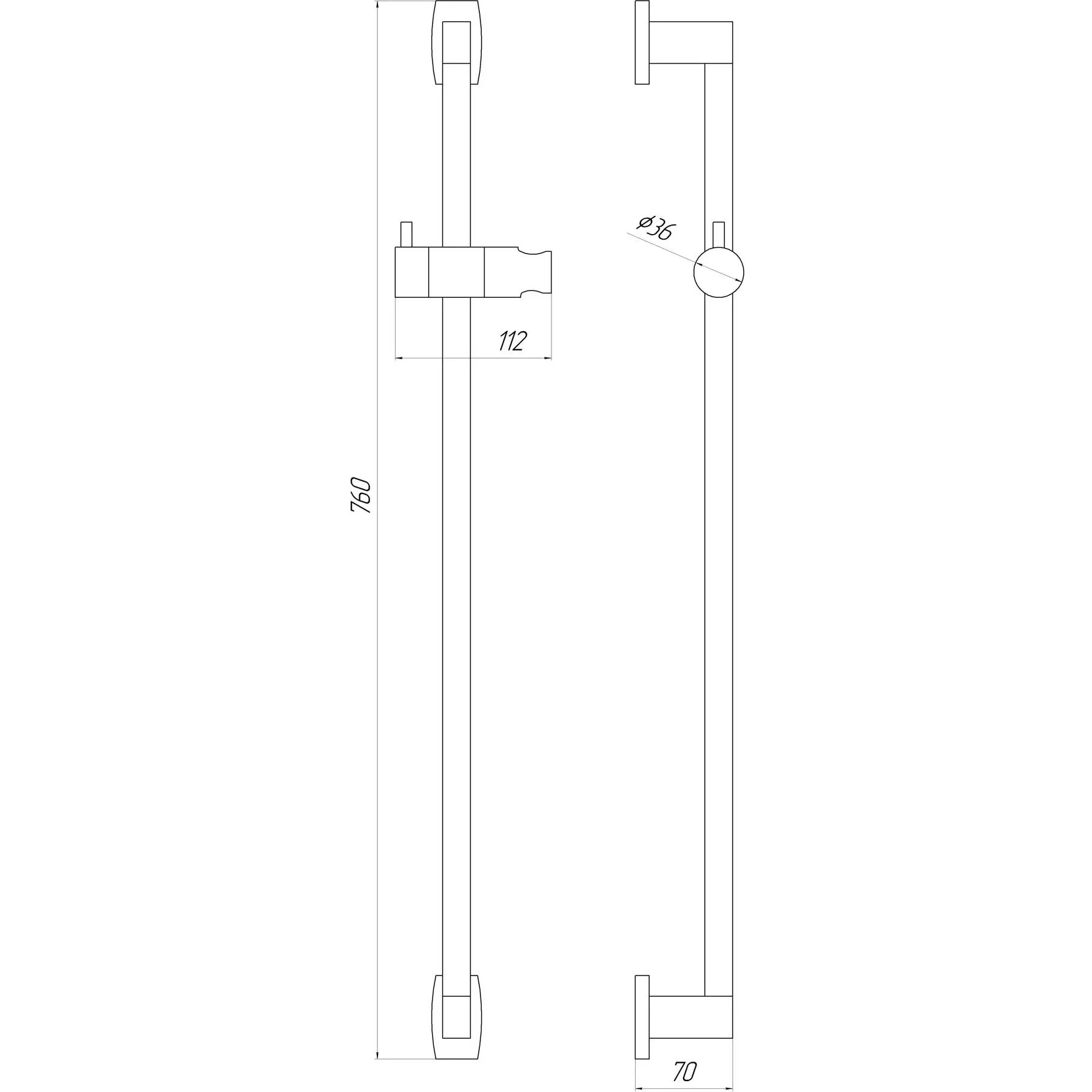 Стійка душова TOPAZ Odiss TO-18107-00 (GSR-000022525) - фото 3