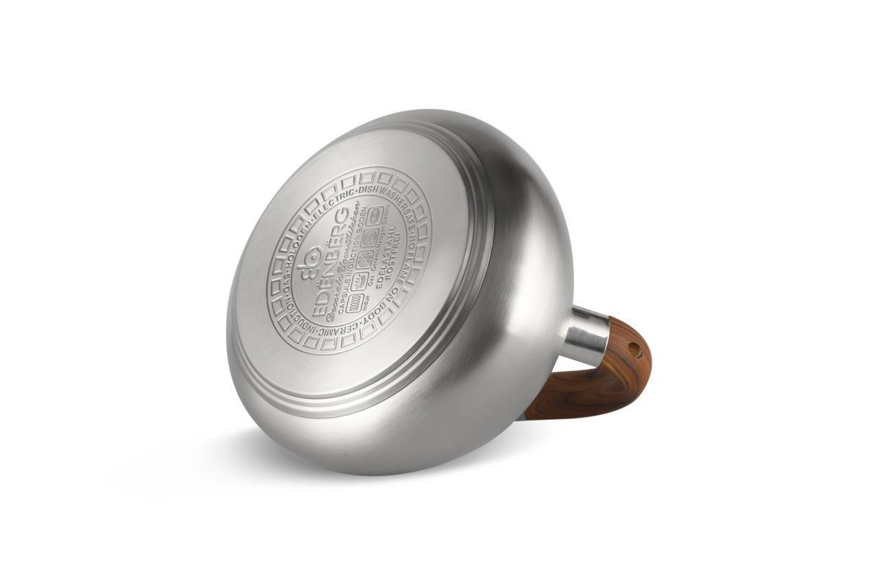 Чайник Edenberg со свистком/нержавеющая сталь 3 л ручка под дерево (EB-1400) - фото 3 Чайник Edenberg со свистком/нержавеющая сталь 3 л ручка под дерево (EB-1400) - фото 3