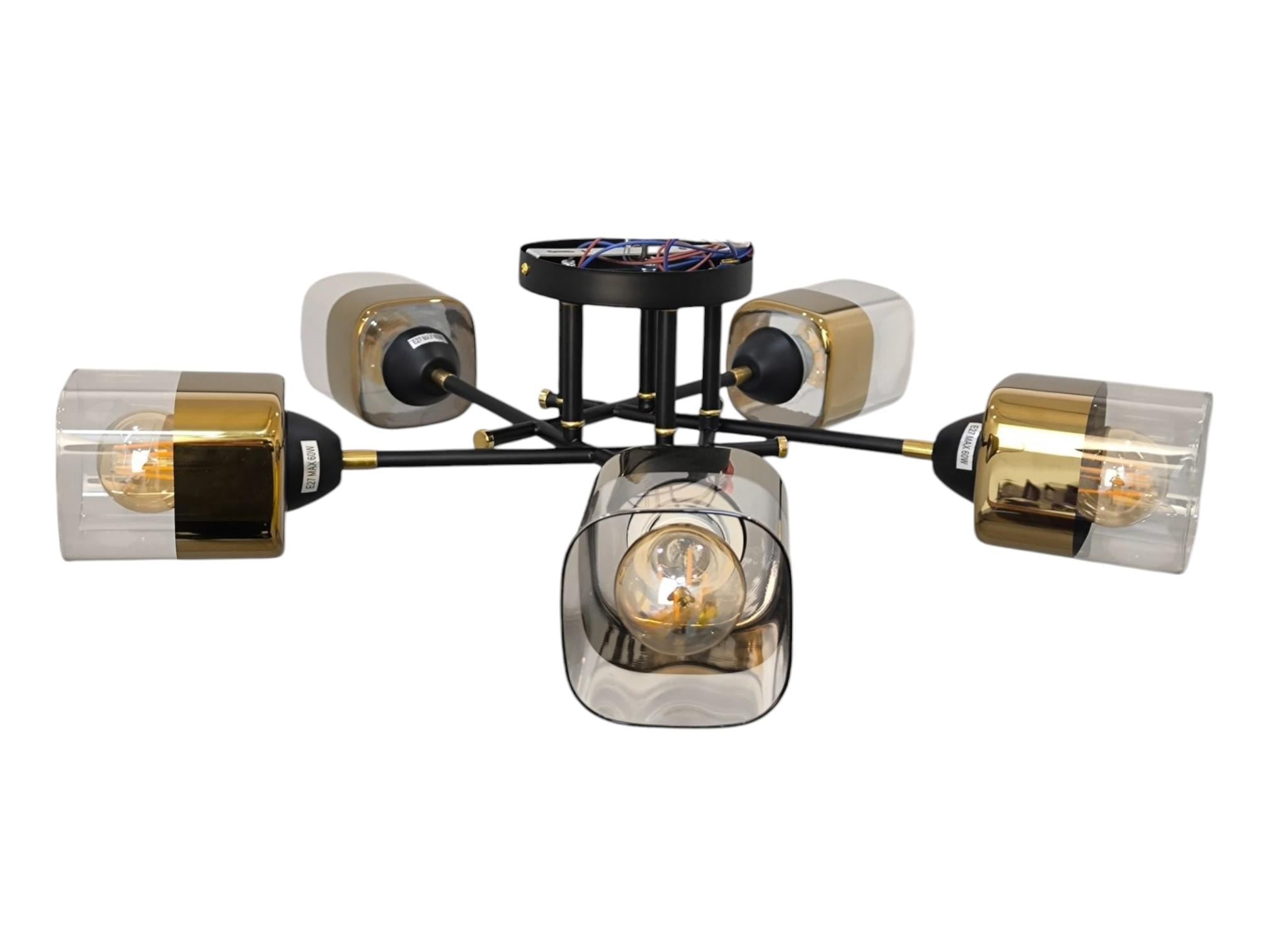 Люстра BR-270S/5 E27 PB+BK (27-187)