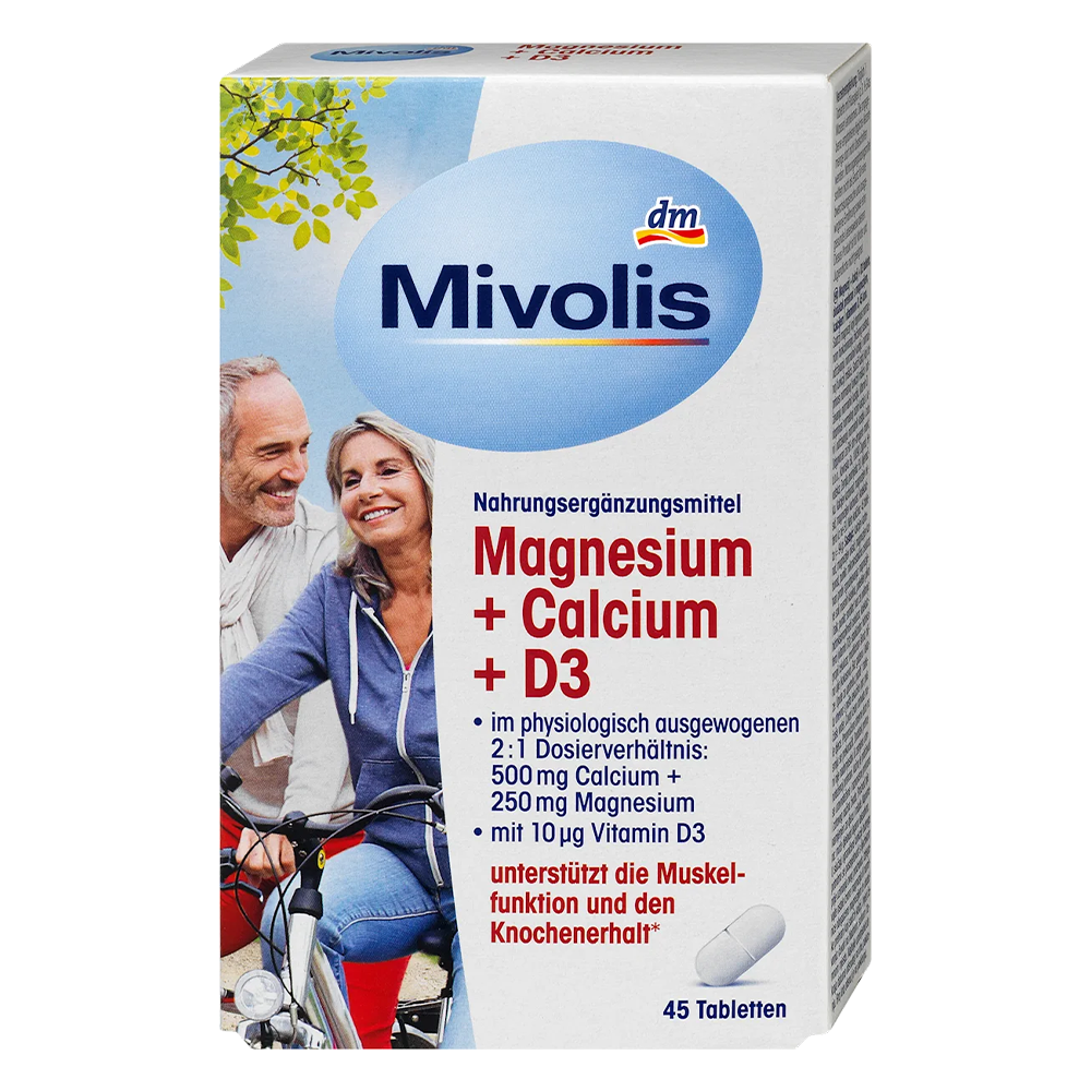 Вітаміни DM Mivolis Магній/Кальцій/D3/Magnesium/Calcium/D3 45 шт. (EPI-15102025-1360)