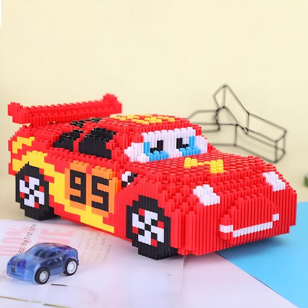 Конструктор 3D Молния Маквин из миниблоков Красный (31369893)
