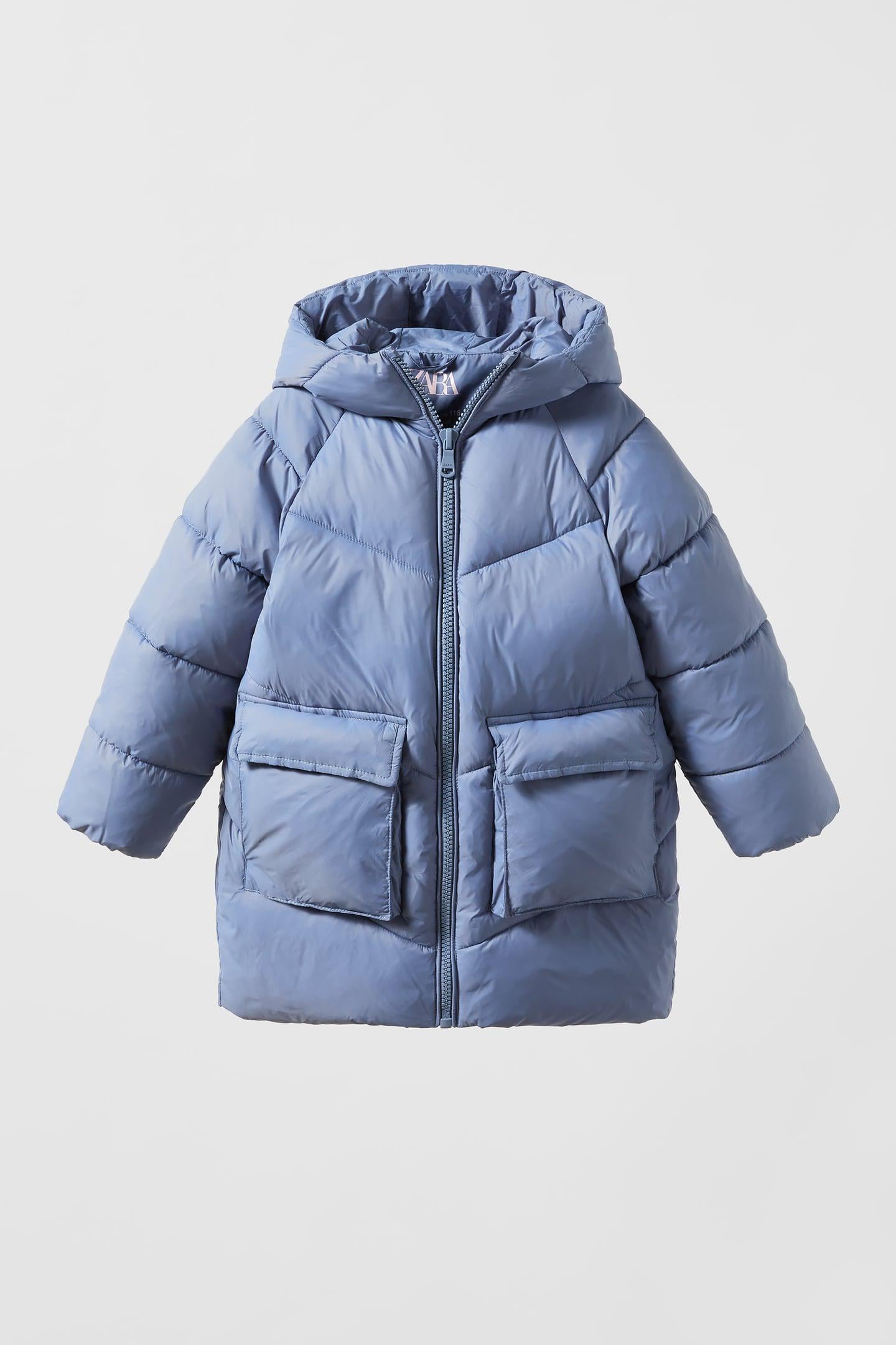 Куртка зимняя на девочку Zara р. 140 Голубая (0562709406)