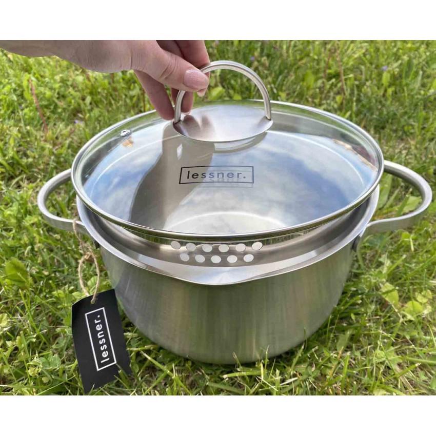 Каструля Lessner 55876-24 з нержавіючої сталі 24 см 6,0 л (1618713244) - фото 4 Каструля Lessner 55876-24 з нержавіючої сталі 24 см 6,0 л (1618713244) - фото 4