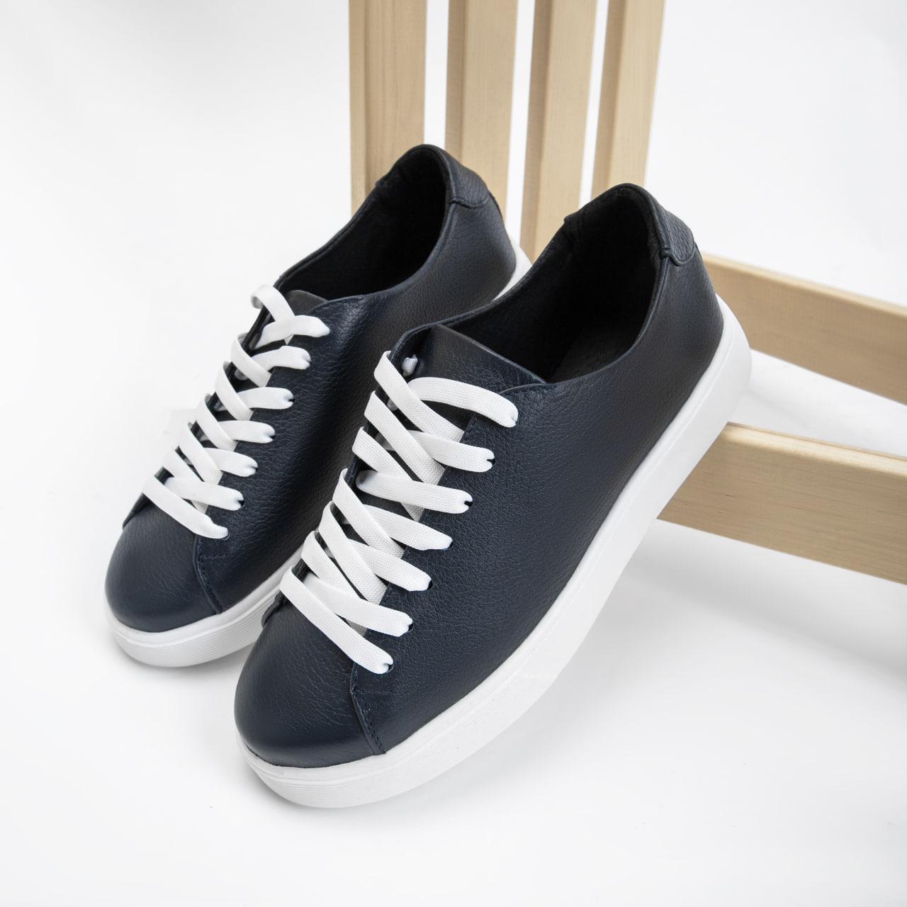 Кроссовки женские повседневные Kindzer LUX 1202 из натуральной кожи р. 40 Синий (120240) - фото 3