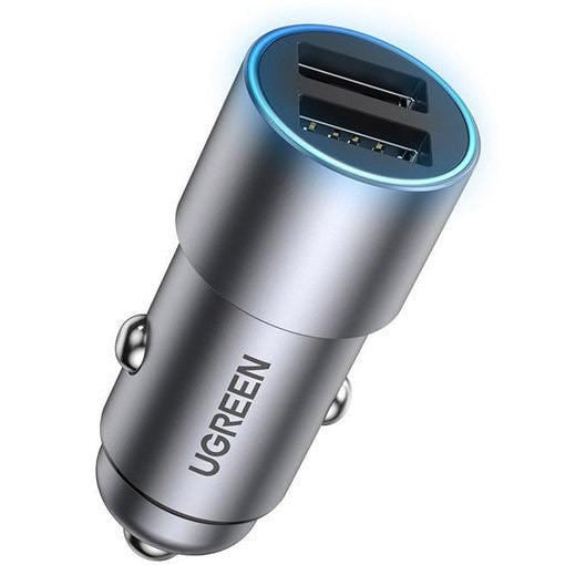 Автомобильное зарядное устройство UGREEN CD130 24W Dual USB-A Car Charger Gray (50592) Автомобильное зарядное устройство UGREEN CD130 24W Dual USB-A Car Charger Gray (50592)