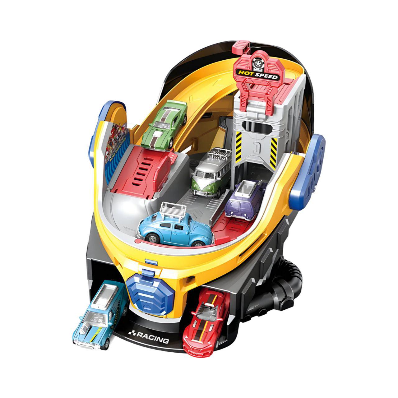 Игровой гараж SK 639 SB с подсветкой/звуком/трансформируется в чемодан (22821412)