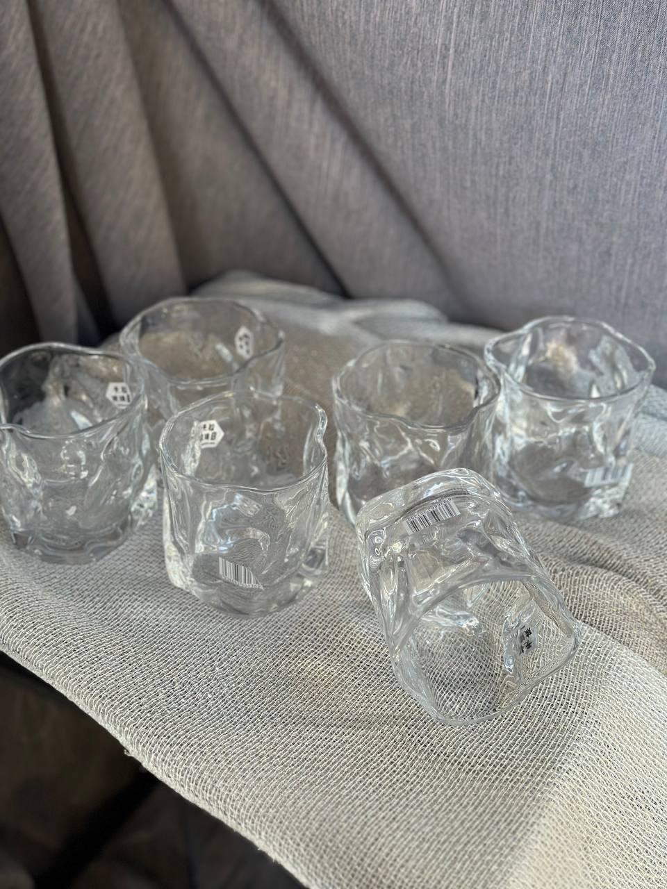 Набір склянок OLens Рок-айс скло 240 мл 6 шт. Прозорий (102-701)