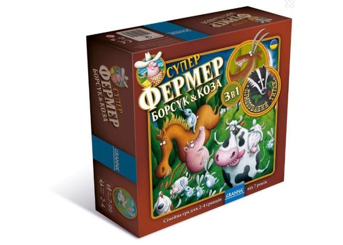 Настольная игра СУПЕР ФЕРМЕР 3в1 БАРСУК & КОЗА (84085)
