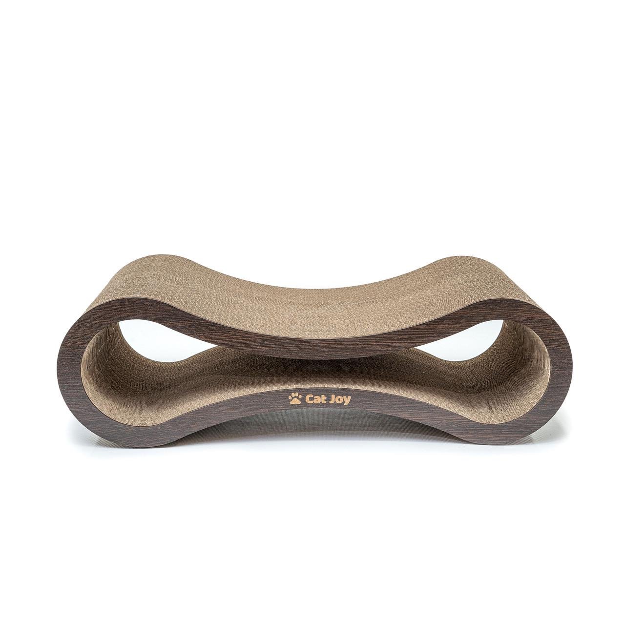 Дряпка-лежанка для котів Cat Joy з дерев'яним фасадом 59х18х25 см (1857378303)