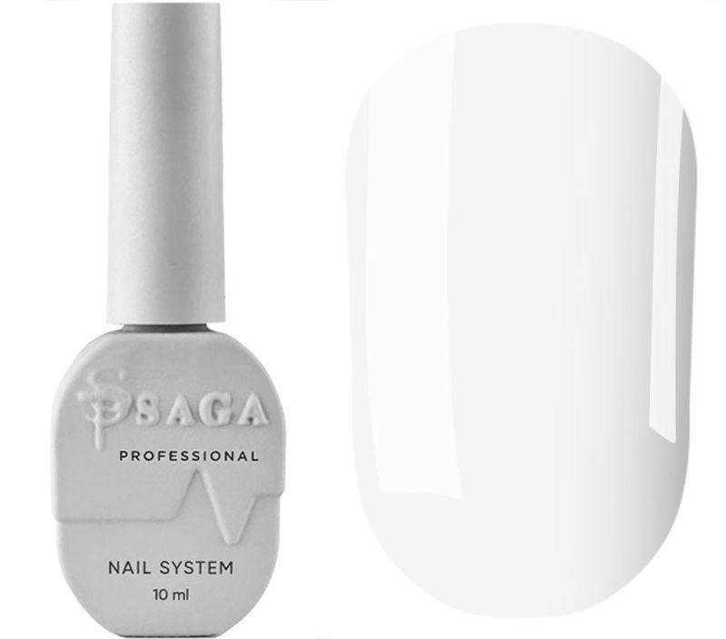 Топ цветной для гель-лака без липкого слоя Saga Top White 10 мл