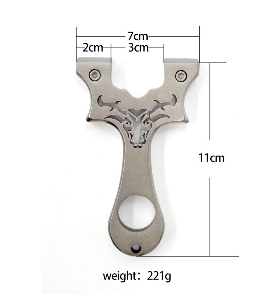 Рогатка ударна SFU Bull для тренувань/полювання/риболовлі металева з нержавіючим покриттям (0022) - фото 2