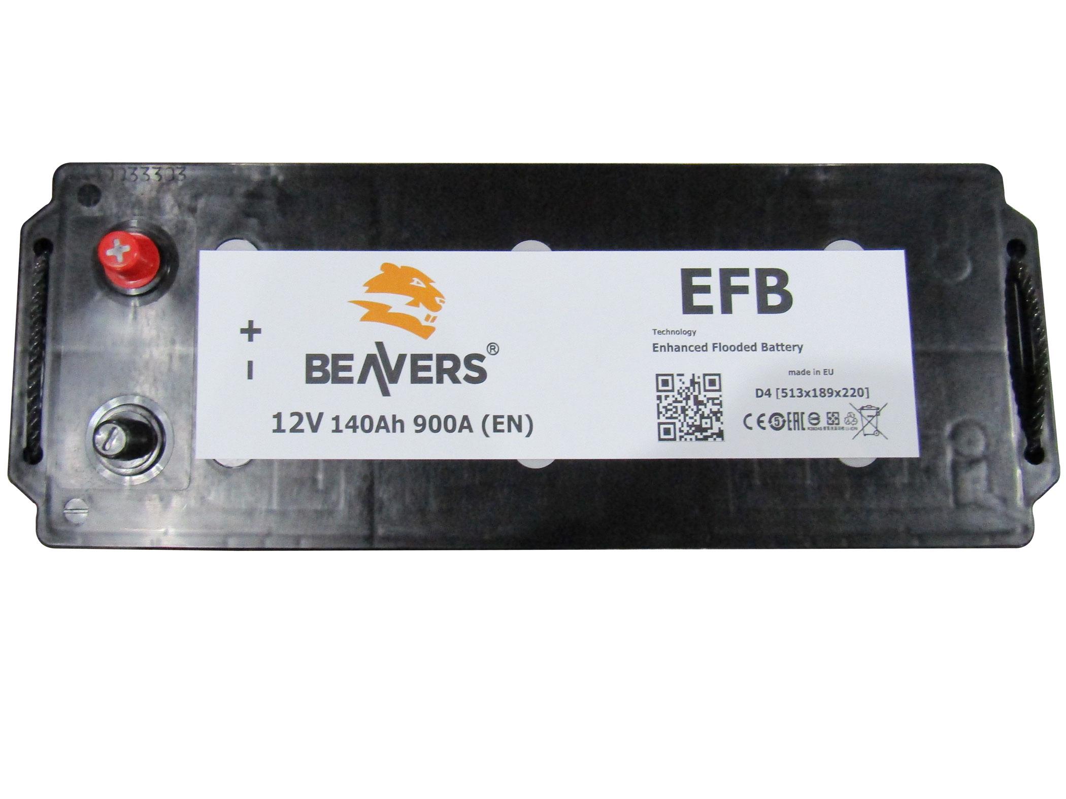 Аккумулятор BEAVERS 6СТ-140 L+ EFB 900А - фото 3