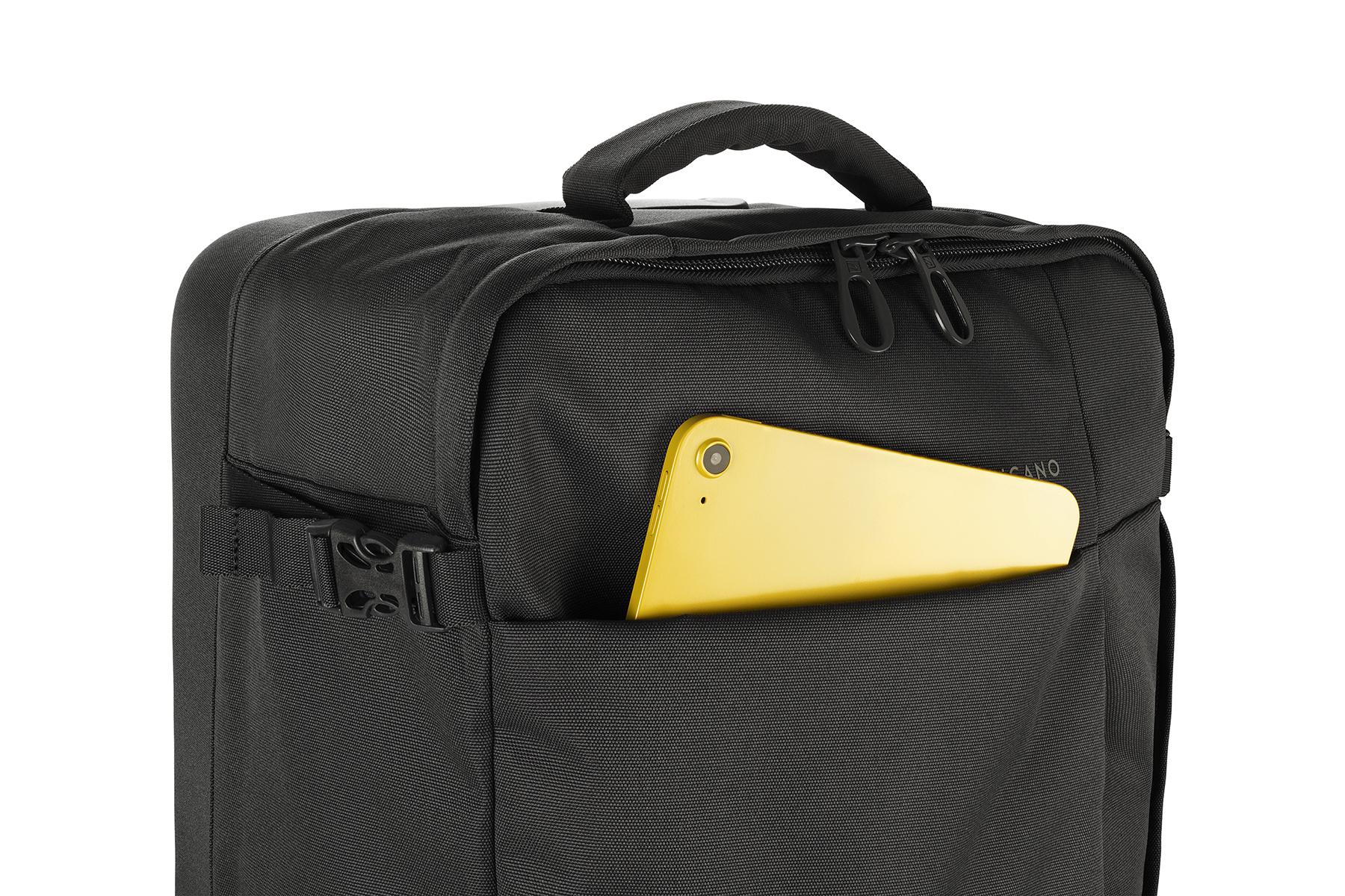 Сумка дорожная Tucano Tugo M Trolley полиэстер с колесной системой 45 л Черный (636000) - фото 10 Сумка дорожная Tucano Tugo M Trolley полиэстер с колесной системой 45 л Черный (636000) - фото 10
