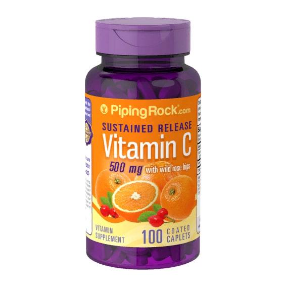 Витамин C Piping Rock Vitamin C with Rose Hips 500 мг 100 Caplets Витамин C Piping Rock Vitamin C with Rose Hips 500 мг 100 Caplets