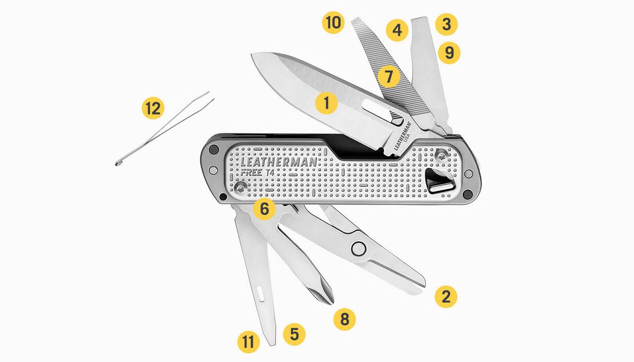 Мультитул Leatherman Free T4 Arctic 17 інструментів (832867) - фото 2