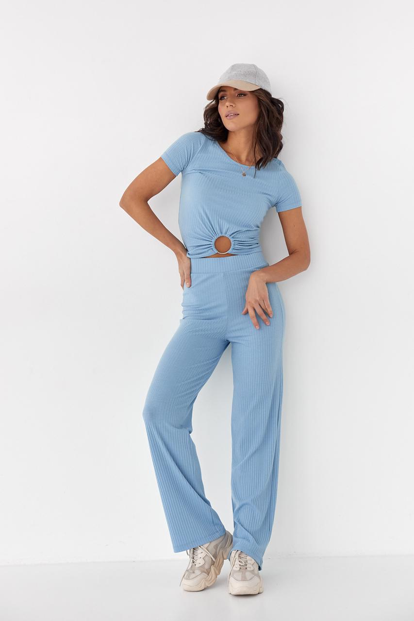 Комплект футболка и штаны Forstime L/XL Голубой (9527875)