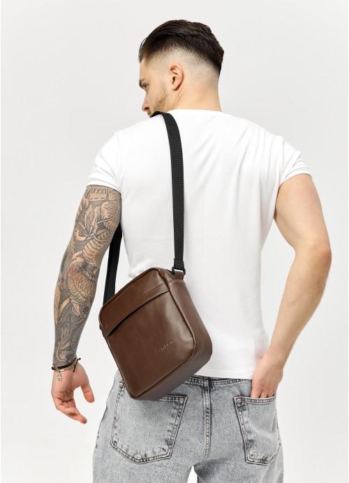 Мужская сумка-мессенджер Sambag через плечо из экокожи Коричневый (1003019723) - фото 5 Мужская сумка-мессенджер Sambag через плечо из экокожи Коричневый (1003019723) - фото 5