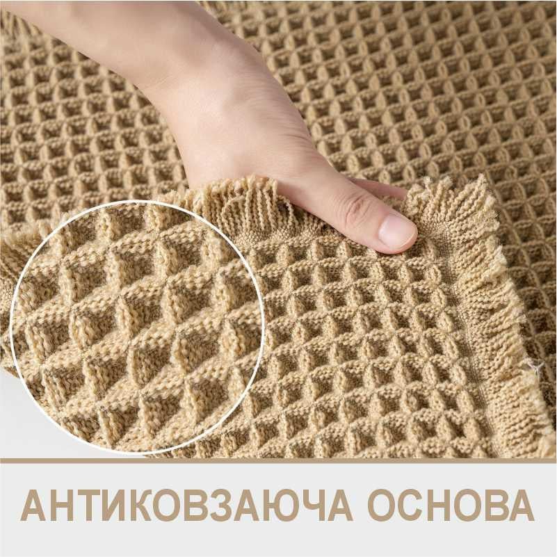 Килимок для ванної/туалету вафельний Lovely Svi 50x80 см Бежевий (207256) - фото 2 Килимок для ванної/туалету вафельний Lovely Svi 50x80 см Бежевий (207256) - фото 2