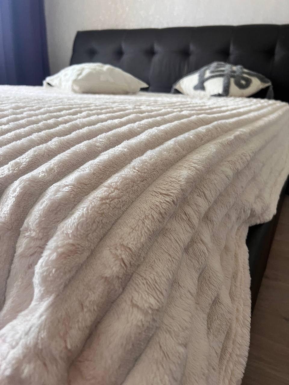 Плед смужка 200х230 см Молочний (Д-Am-sharp-007-03) - фото 4