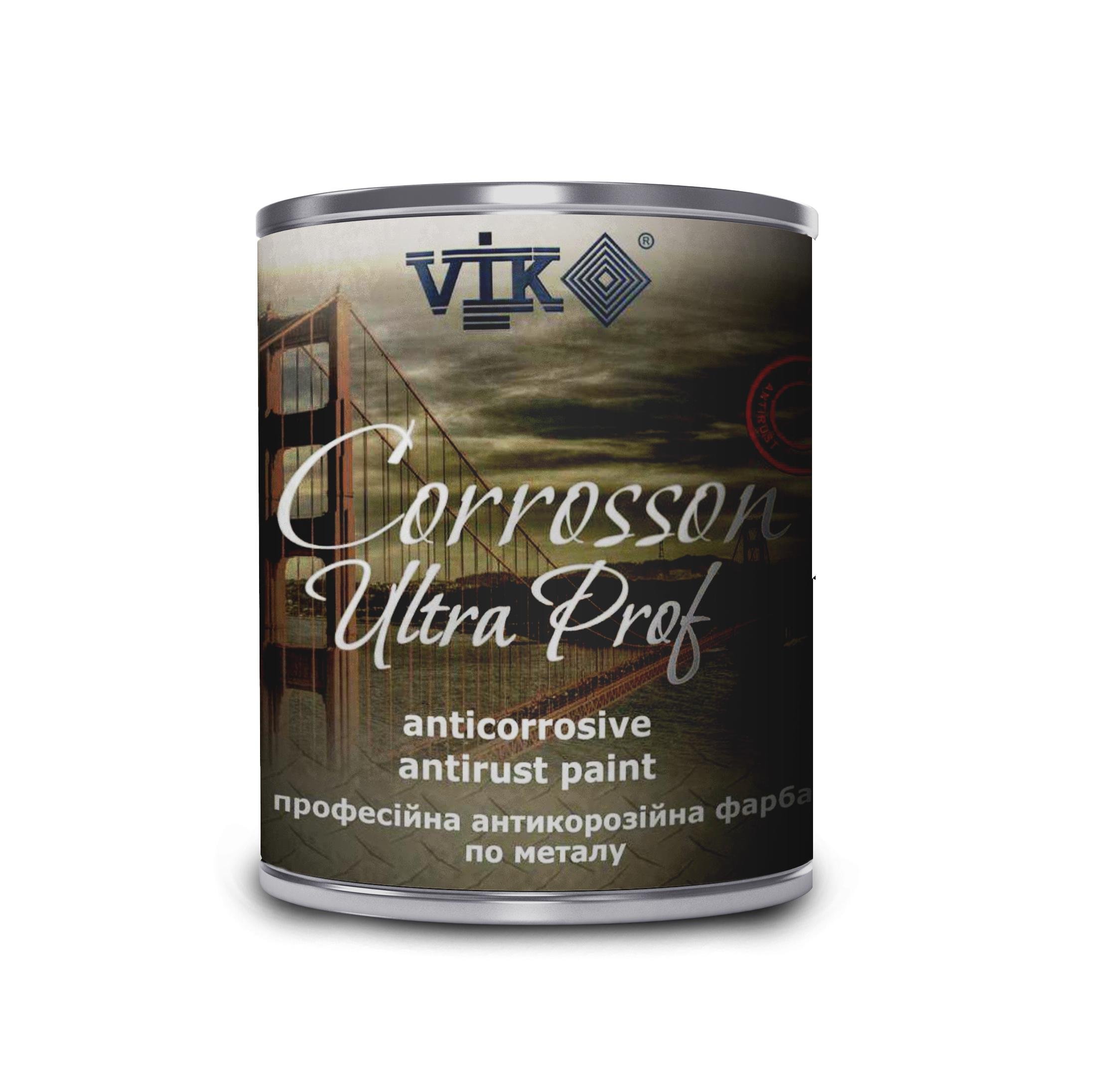 Эмаль по металлу профессиональная VIK Ultra Prof Corrosion 2 кг Черный матовый (0000107)